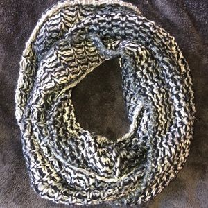 Black white and grey scarf knit